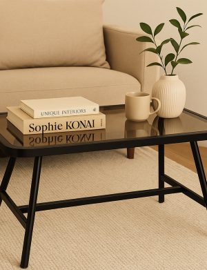 Black Glass Table